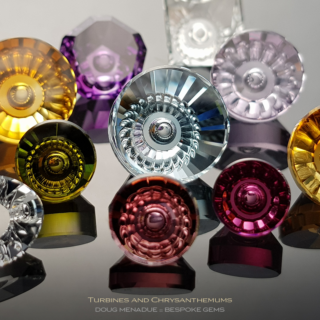 #1258, Turbines and Chrysanthemums by Doug Menadue :: Bespoke Gems